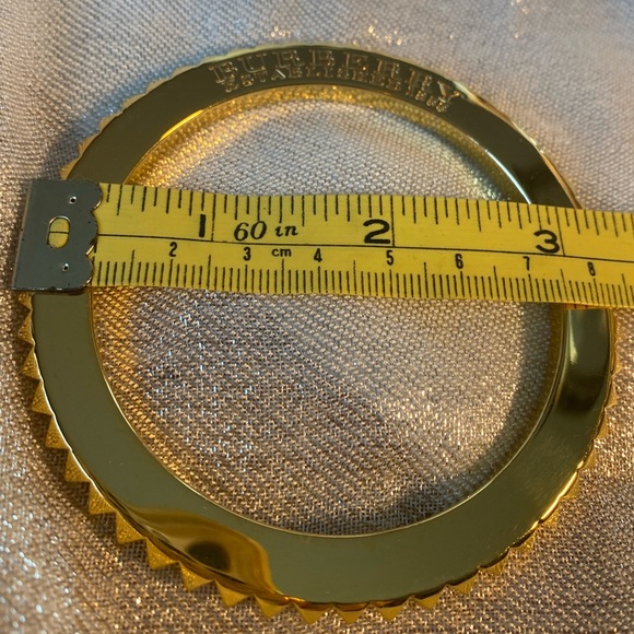 BURBERRY Gold Gear CUFF Bracelet🔥w/box & Dustbag! RARE🔥Made in Italy🇮🇹EUC!🎁 - Picture 10 of 14